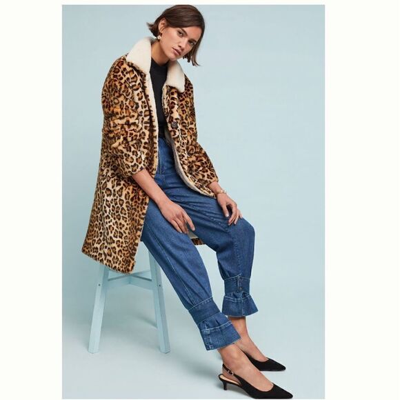 Anthropologie Jakett Leopard Jacket - Picture 1 of 7